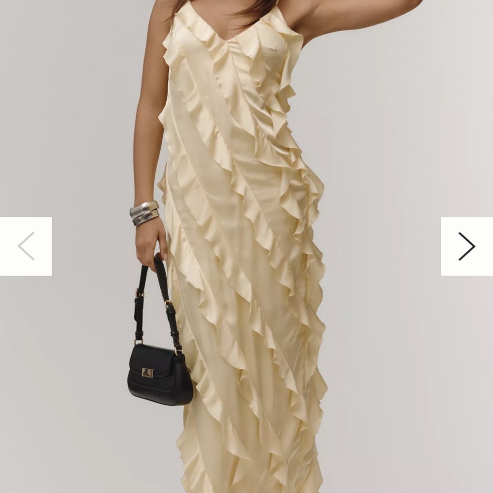 Yellow Ruffle Maxi Dress